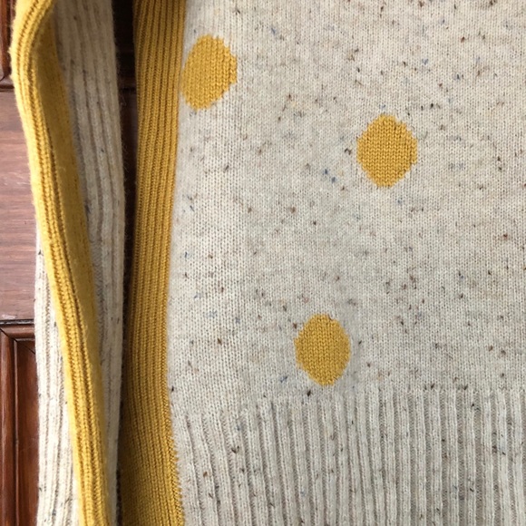 Anthropologie Yoon Yellow Polka Dot Sweater - Picture 3 of 5